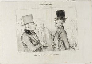 Les grands moments de la petite friture..., planche 7 de Types Parisiens - Honoré Victorin Daumier