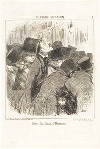 Devant les tableaux de Meissonnier, planche 3 de Le Public Du Salon - Honoré Victorin Daumier