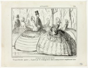 Nouvelle mode du demi-monde. Réapparition des paniers - il semble que ces dames n