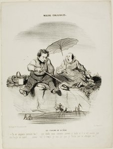 Les plaisirs de la pêche. "- Vous êtes toujours si pressés - Mon Dieu, nous venons d
