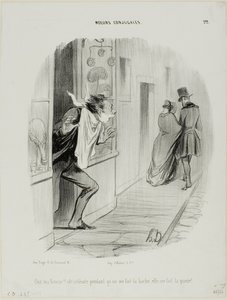 "Voilà ma femme ! Oh, la malheureuse, pendant que je me rase, elle me fait cocu !", planche 22 de Mœurs Conjugales