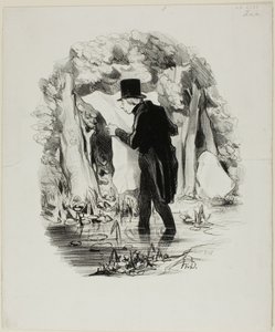 Voici où peut vous mener la conférence du Constitutionnel, planche 8 des Pastorales - Honoré Victorin Daumier