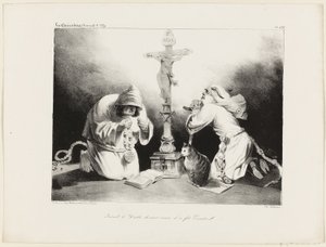 Quand le diable devint vieux, il devint ermite, planche 476 - Honoré Victorin Daumier