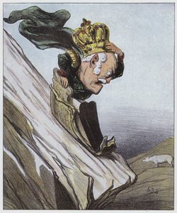Sur une pente quelque peu dangereuse - Honore (after) Daumier