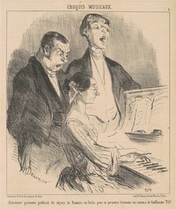 Amateurs parisiens profitant du séjour de Rossini - Honoré Daumier