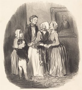 Au nouvel an, visite... à la tante Rabourdin - Honoré Daumier