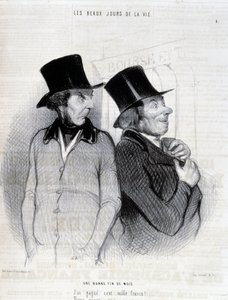 Caricature sur les boursiers - par Daumier, dans « Charivari » du 16/04/1844 - Honoré Daumier