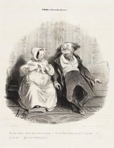 Dis donc amour! Crois-tu que ce sera un garçon? - Honoré Daumier