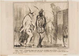 Cocher, cocher, tu ne peux pas me repousser - Honoré Daumier