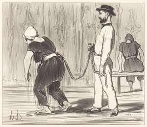 Madame Rabourdeau à sa Première Leçon - Honoré Daumier