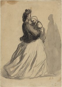 Mère et bébé - Honoré Daumier