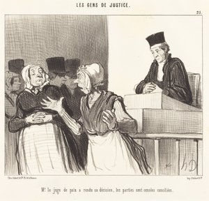 M. le Juge de paix a rendu sa décision... - Honoré Daumier
