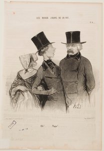 Oups... Papa !... - Honoré Daumier