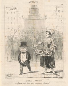 Place de la Bastille - Honoré Daumier