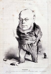Proudhon, « apôtre du socialisme, ennemi de la propriété et son destructeur breveté » - par Daumier, dans « Charivari » du 06/01/1849