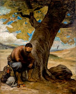 Sancho Panza, se reposant sous un arbre - Honoré Daumier