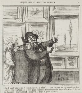 Croquis fait au Salon par Daumier, no. 6: Regardez dans quel monde dégénéré et corrompu nous vivons... - Honoré Daumier