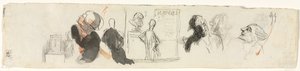 Esquisses de diverses figures (verso)