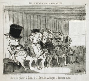 Train de plaisir de Paris à Saint-Germain... - Honoré Daumier
