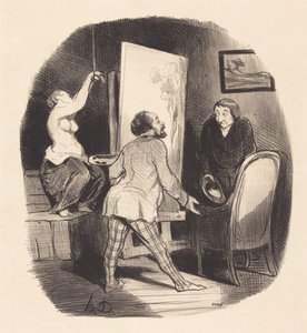 Une position difficile - Honoré Daumier