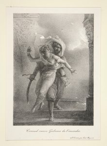 Conrad sauve Gulnare de l - Emile Jean Horace Vernet