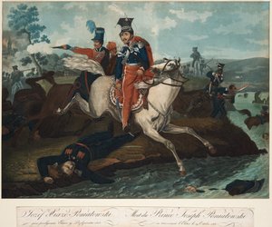 Mort du prince Józef Poniatowski à la bataille de Leipzig, 1820