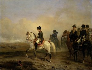 Empereur Napoléon Ier et son état-major à cheval