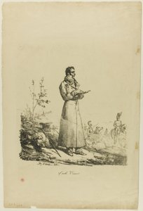 Portrait de Carle Vernet, debout et dessinant