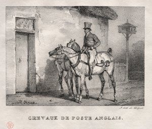 Chevaux postaux, 1823 - Emile Jean Horace Vernet