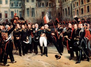 Les adieux de Napoléon Bonaparte à la Garde Impériale, à Fontainebleau
