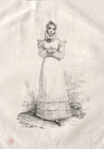 Jeune femme debout - Emile Jean Horace Vernet