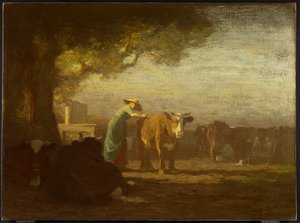 La cour de la laiterie, vers 1908 - Horatio Walker