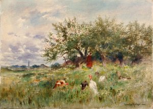 Observer les dindes - Horatio Walker