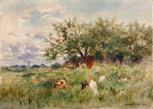 Regarder les dindes - Horatio Walker