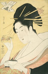Coquillages assortis Kai-awase, « Kisen Hoshi », de la série Parodies modernes de... - Hosoda Eishi