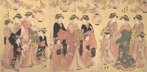 Le défilé de Yoshiwara en automne, vers 1793