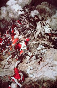 Ils ont grimpé sur le parapet et ont franchi le sommet, pêle-mêle, sur les Britanniques, vers 1897