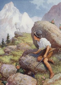 Il vit Slatarog debout sur un sommet de "La Légende du Chamois Blanc"
