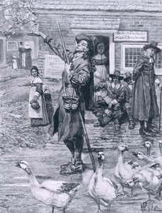 Un exhortateur quaker en Nouvelle-Angleterre, illustration de 