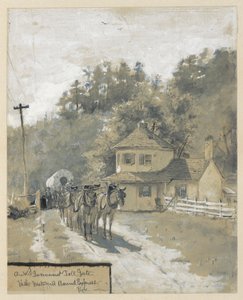 Un ancien péage gouvernemental avec un express en direction de l