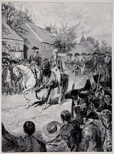 La Procession civile dirigée par le général Washington et le gouverneur Clinton