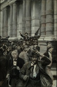 La ruée de la Bourse de New York le 18 septembre 1873 - Howard Pyle