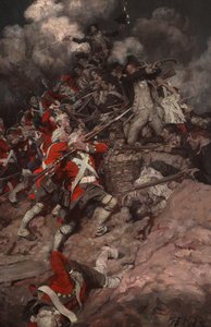Ils ont grimpé sur le parapet et ont déferlé sur la crête, pêle-mêle, sur les Britanniques - Howard Pyle