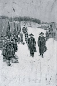 Washington et Steuben à Valley Forge, illustration de 
