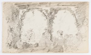 Sans titre (figures assises et musiciens) - Howard Russell Butler