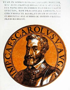 Portrait en médaillon de Charles V, Empereur romain germanique