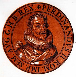Portrait Médaillon de Ferdinand II, Empereur du Saint-Empire Romain
