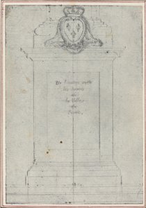 Un socle surmonté des armes du roi de France - Hubert Francois Gravelot