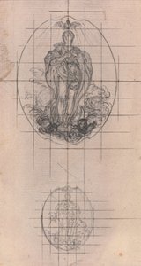 Conception pour une médaille : Figure de la Vierge