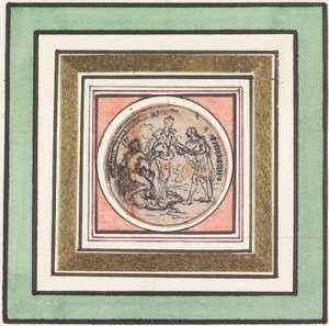 Conception pour une médaille : Frederick et Augusta, prince et princesse de Galles - Hubert Francois Gravelot